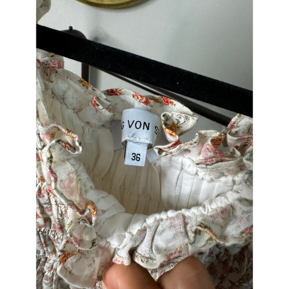 Lug Von Siga Elisa Smocked Midi Dress size 4 (36) - Picture 5 of 7